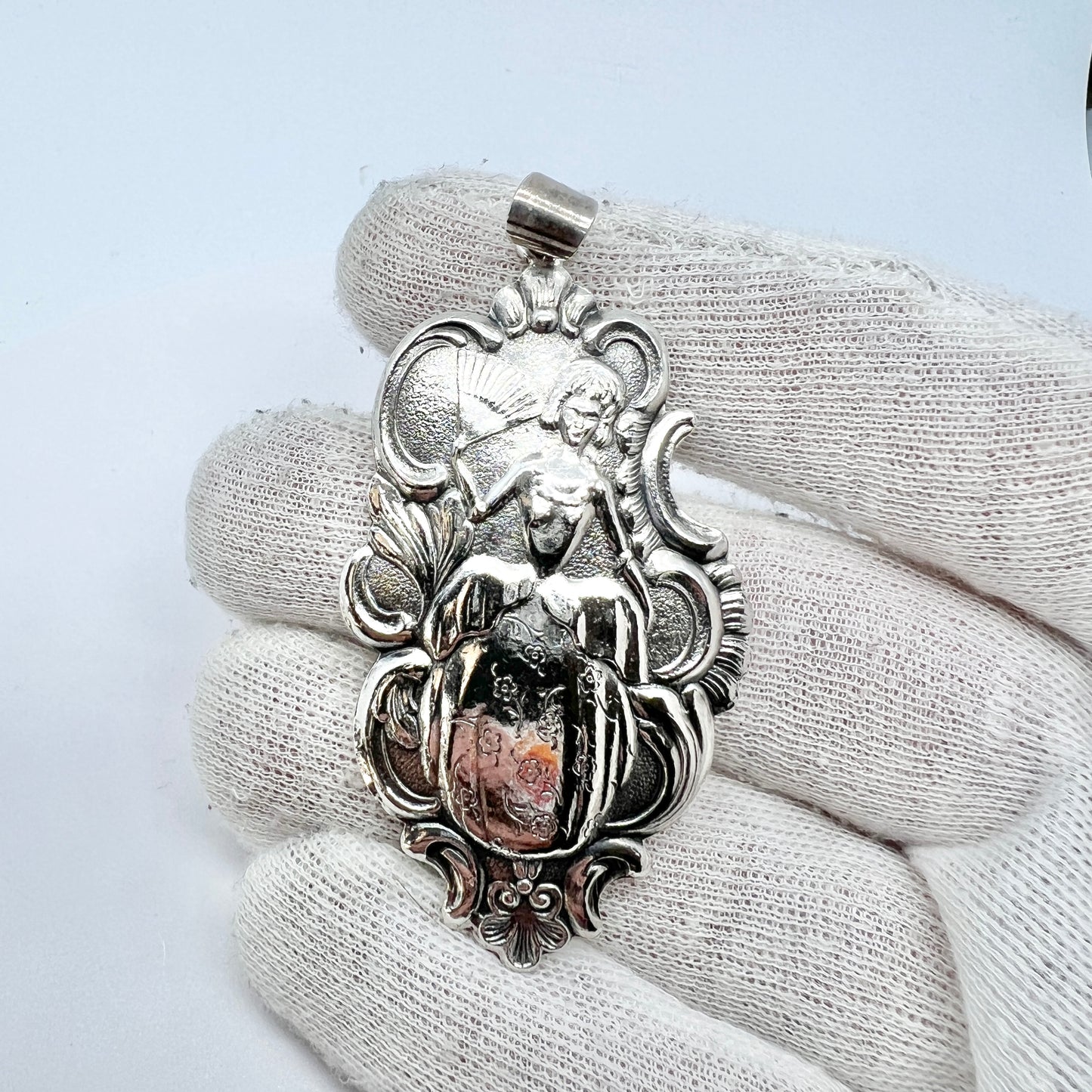 Sweden 1946. Large Vintage Sterling Silver Pendant