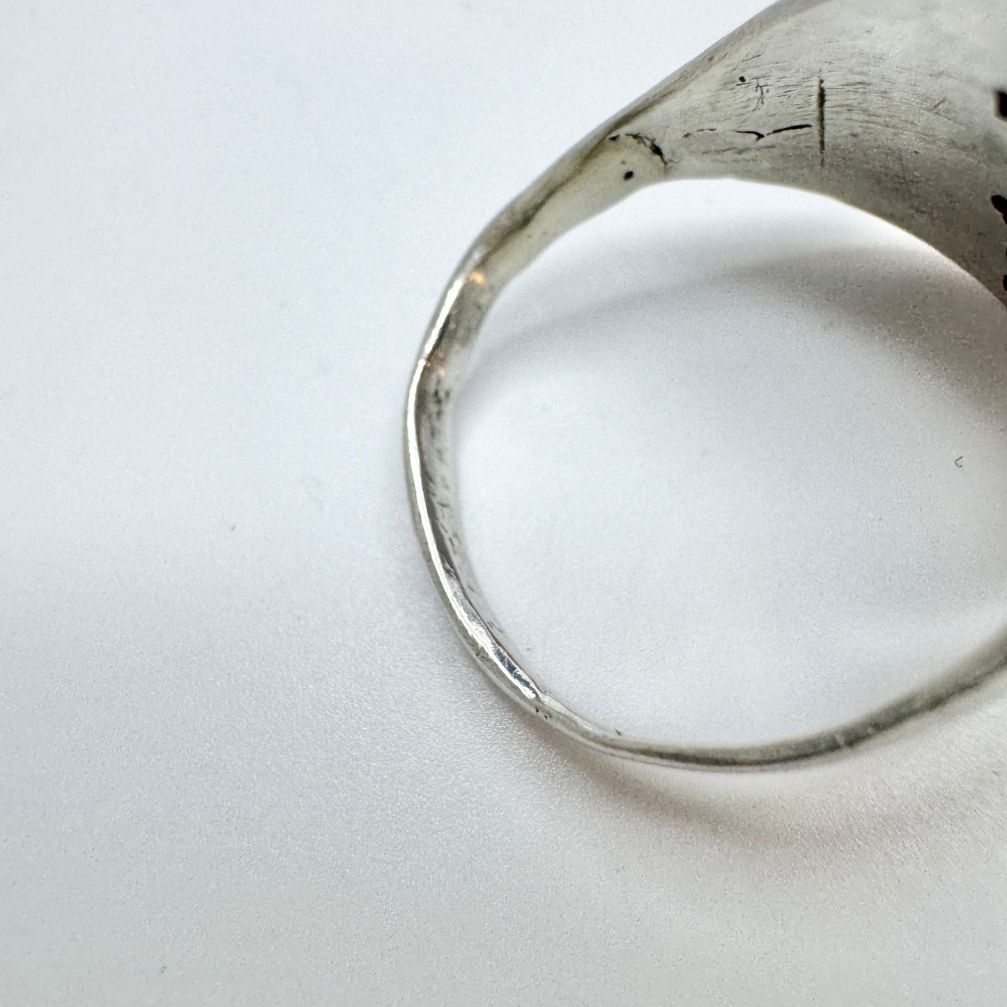 Hans Strömdahl, Sweden 1977. Vintage Sterling Silver Viking Copy Ring.