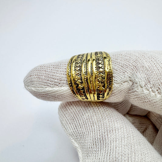 Vintage Sterling Silver Viking Copy Men´s Ring.