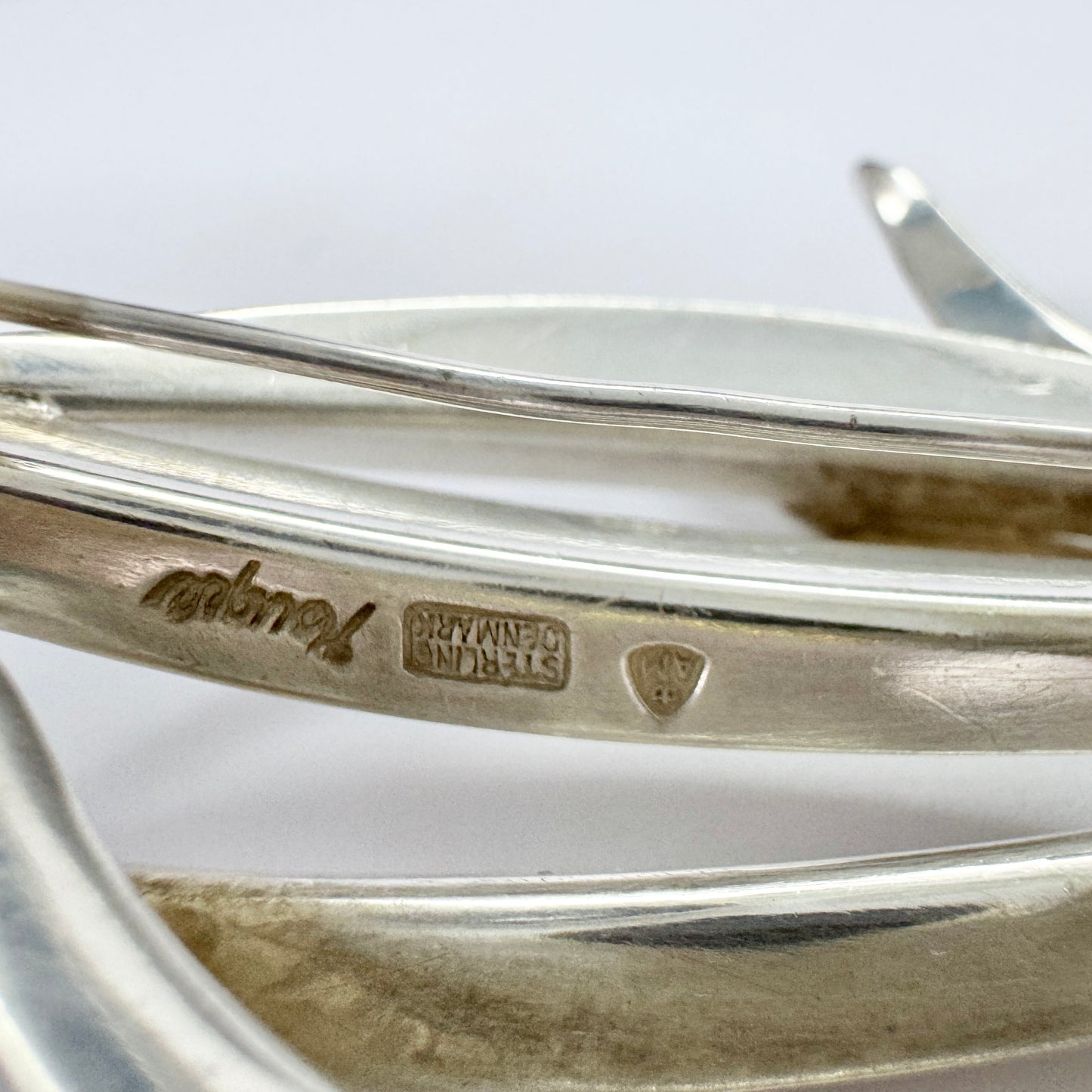 Gertrud Engel for A Michelsen Denmark 1950s. Vintage Sterling Silver Brooch.