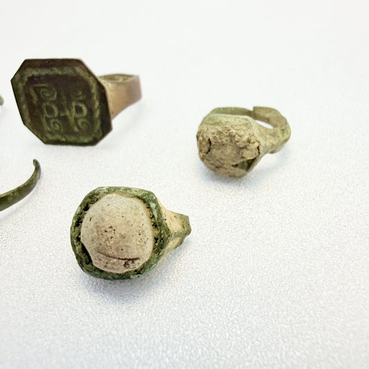Ancient Bronze Jewelry Ring Fragments