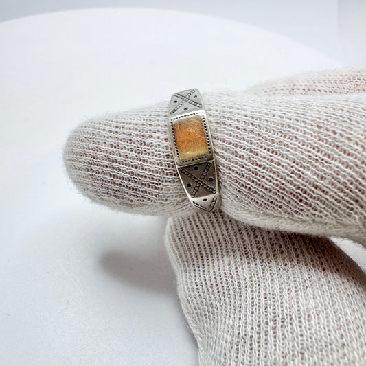 Bernhard Hertz, Denmark 1919. Antique Solid Silver Signet Ring