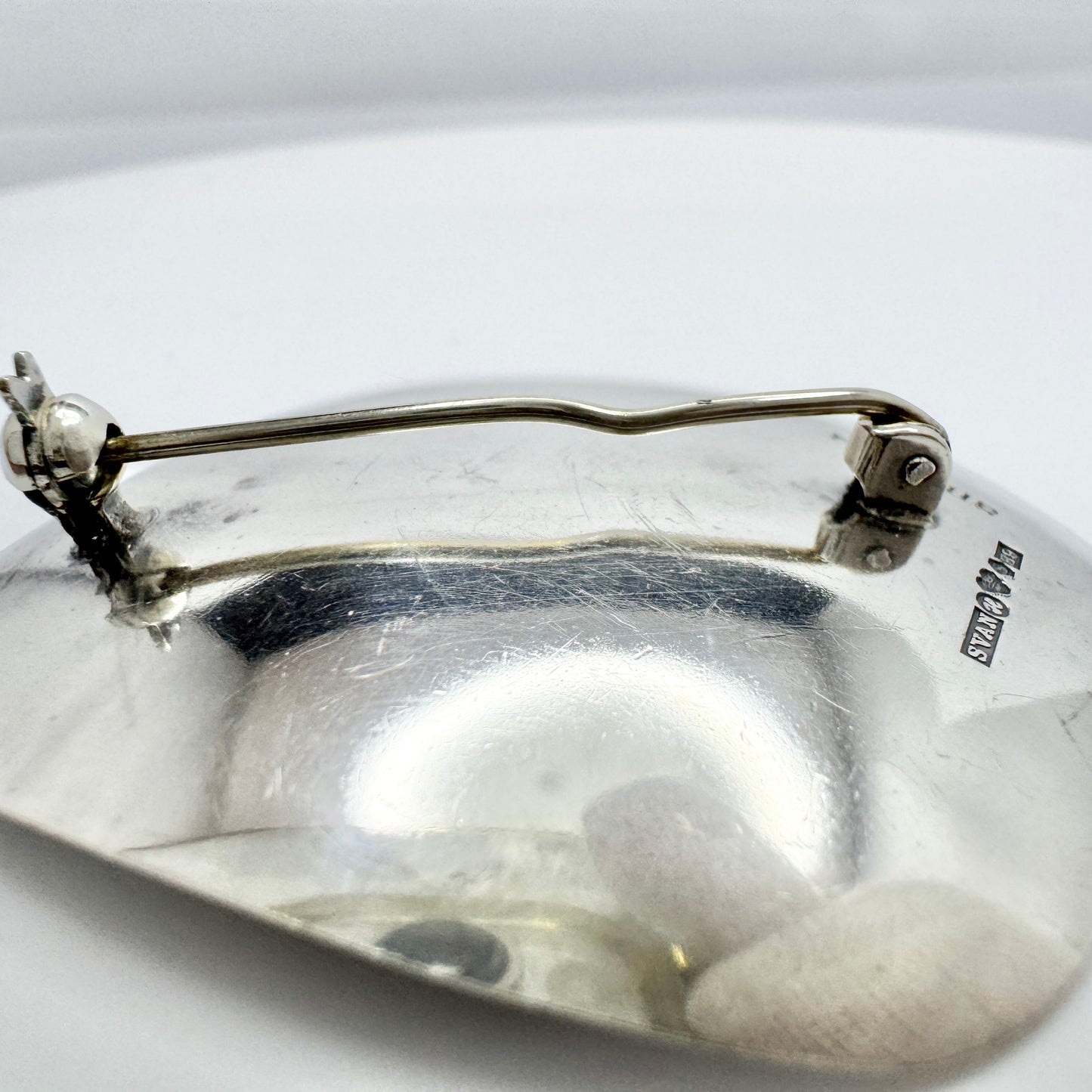 Erik Svane, Sweden 1958. Vintage Mid-Century Sterling Silver Brooch.