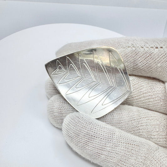 Erik Svane, Sweden 1958. Vintage Mid-Century Sterling Silver Brooch.
