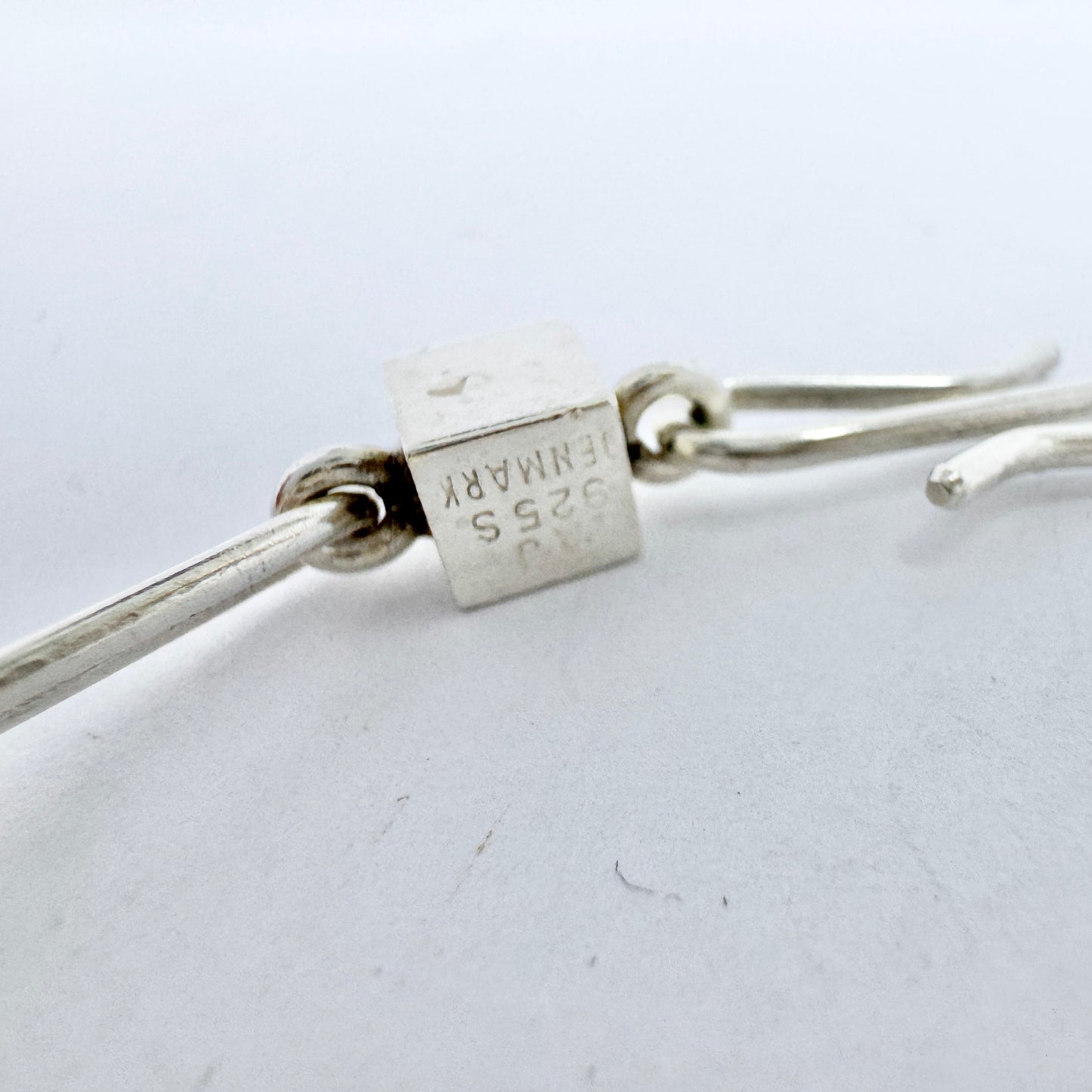 Arne Johansen, Denmark ca 1960s. Vintage Sterling Silver Cube Necklace.