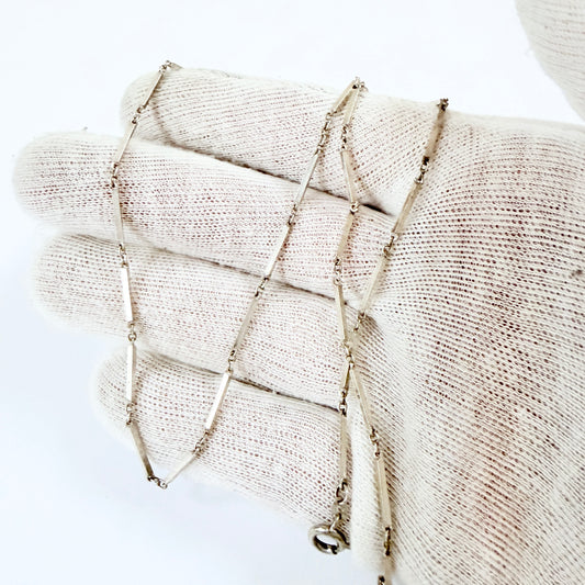 Vintage 1960-70s Solid Silver Link Necklace.