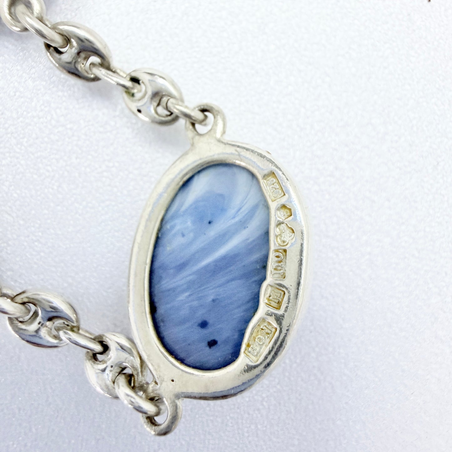 O Nordstöm, Sweden 1983. Vintage Sterling Silver Bergslagen-stone Necklace.