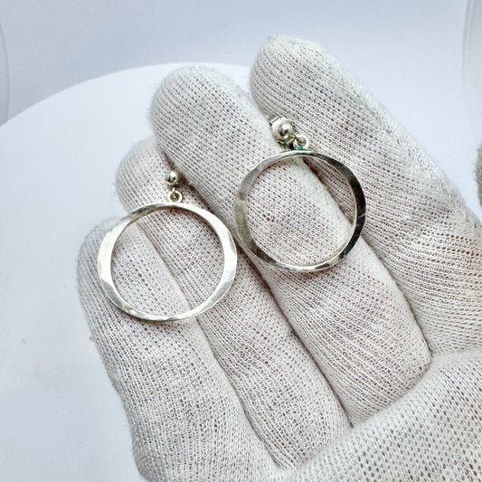 R.Gustafsson, Sweden 1993. Vintage Sterling Silver Earrings.