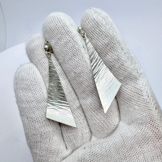 Martin Öhman, Sweden. Vintage Sterling Silver Dangle Earrings
