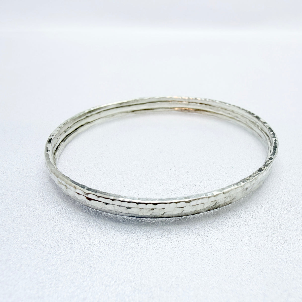 Jan Eve Stengård, Sweden 1988. Vintage Sterling Bangle Stack.