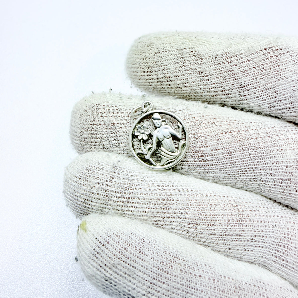 REU, Germany. Vintage Sterling Silver Zodiac Virgo Charm.