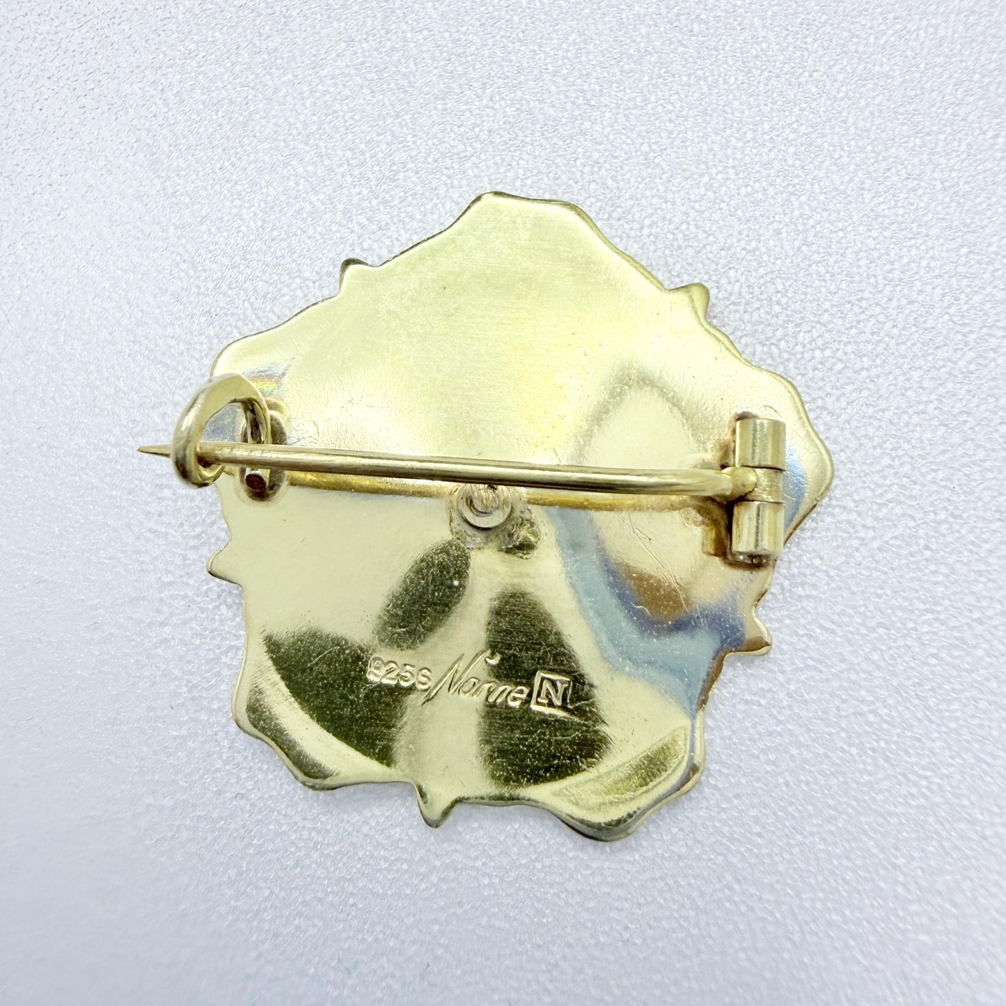 Aksel Holmsen, Norway. Vintage Sterling Silver Apple Blossom Brooch.