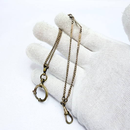 Antique ca 1920. Gilt Metal Watch Chain.