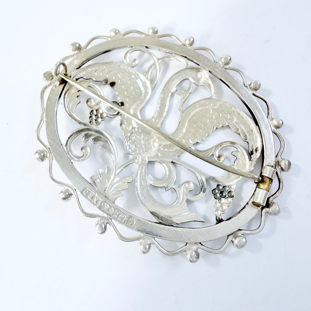 Gustav H N-Nyhede, Sweden 1943. Vintage Solid Silver Bird of Paradise? Brooch.