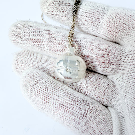 Theresia Hvorslev, Sweden. Vintage Sterling Silver Pendant Necklace. Design: Silverknappen