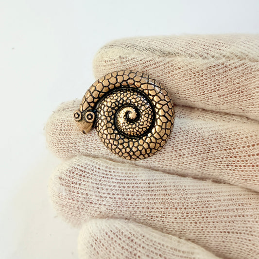 Kalevala Koru, Finland. Vintage Bronze Snage Brooch Pendant.