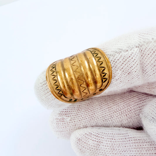 Kalevala Koru, Finland. Vintage Bronze Viking Copy Unisex Ring.