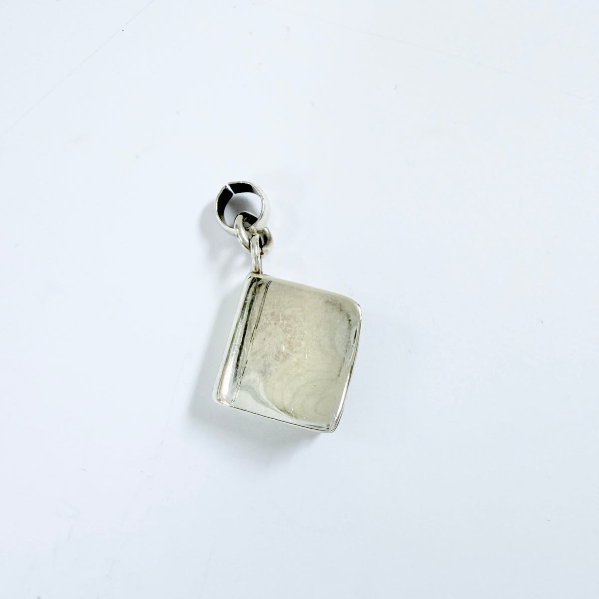 Karin Ferner, Sweden 1993. Vintage Sterling Silver Book Pendant. Signed.