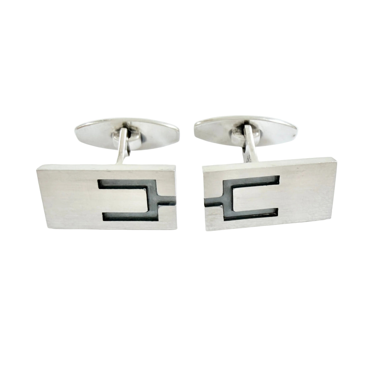 Niels Erik From, Denmark 1950-60s Vintage Sterling Silver Cufflinks.