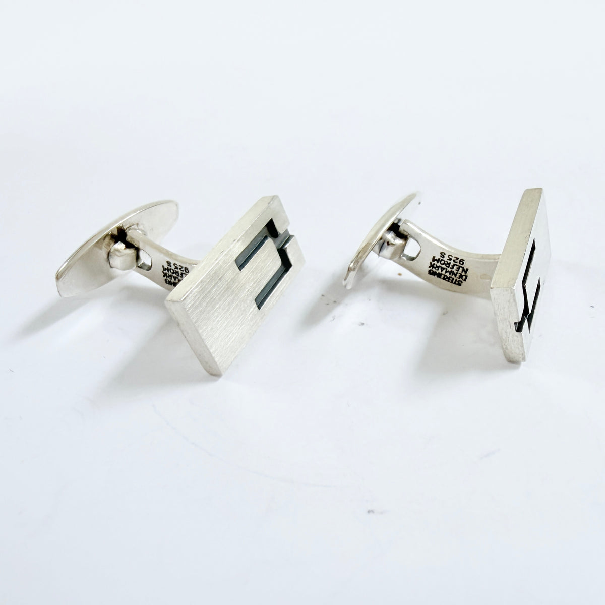 Niels Erik From, Denmark 1950-60s Vintage Sterling Silver Cufflinks.