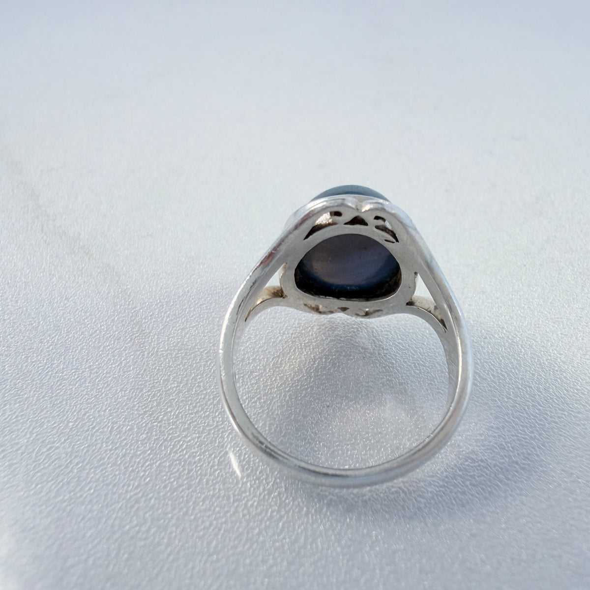 Vintage Sterling Silver Bergslagen-stone Ring.