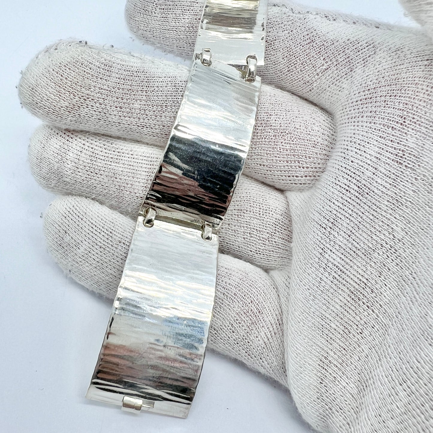 Nordisk Kokusai, Sweden 1975. Vintage Sterling Silver Bracelet.