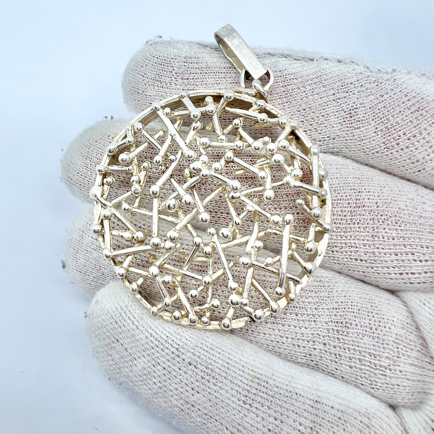 Nordisk Kokusai, Sweden 1977. Vintage Sterling Silver Pendant.