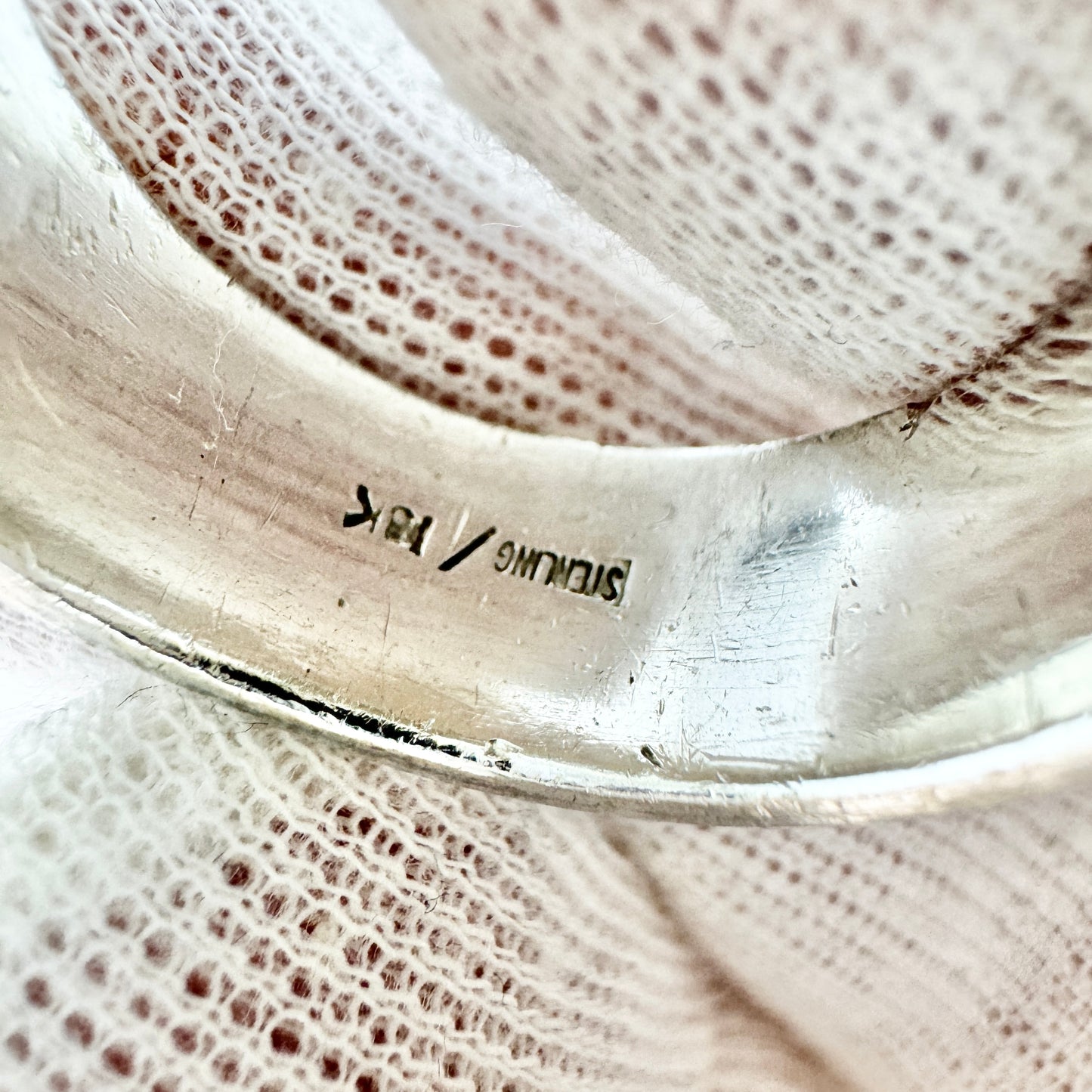 Vintage Sterling Silver 18k Gld Men's Band Ring.