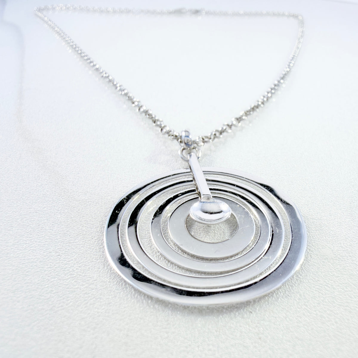 Tapio Wirkkala for Kultakeskus Finland Sterling Silver Moon Pendant Necklace
