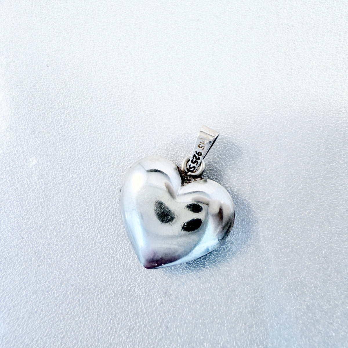 Herman Siersbøl, Denmark 1950s. Vintage Sterling Silver Little Puffy Heart Pendant.