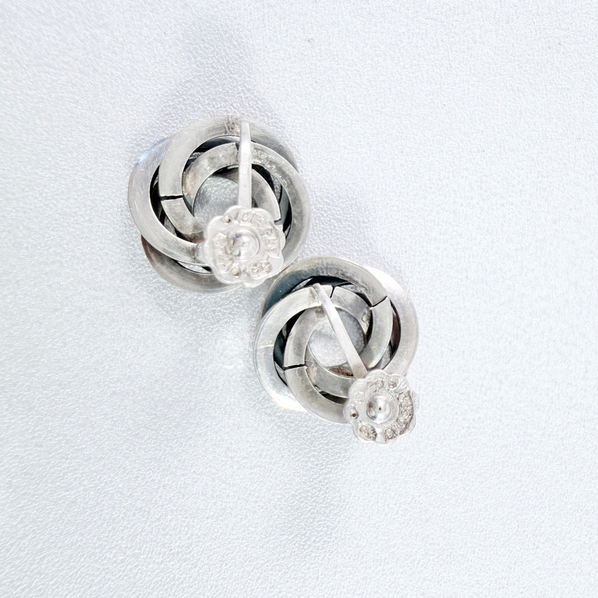 Sweden / Denmark 1950s. Vintage Sterling Silver Earrings.