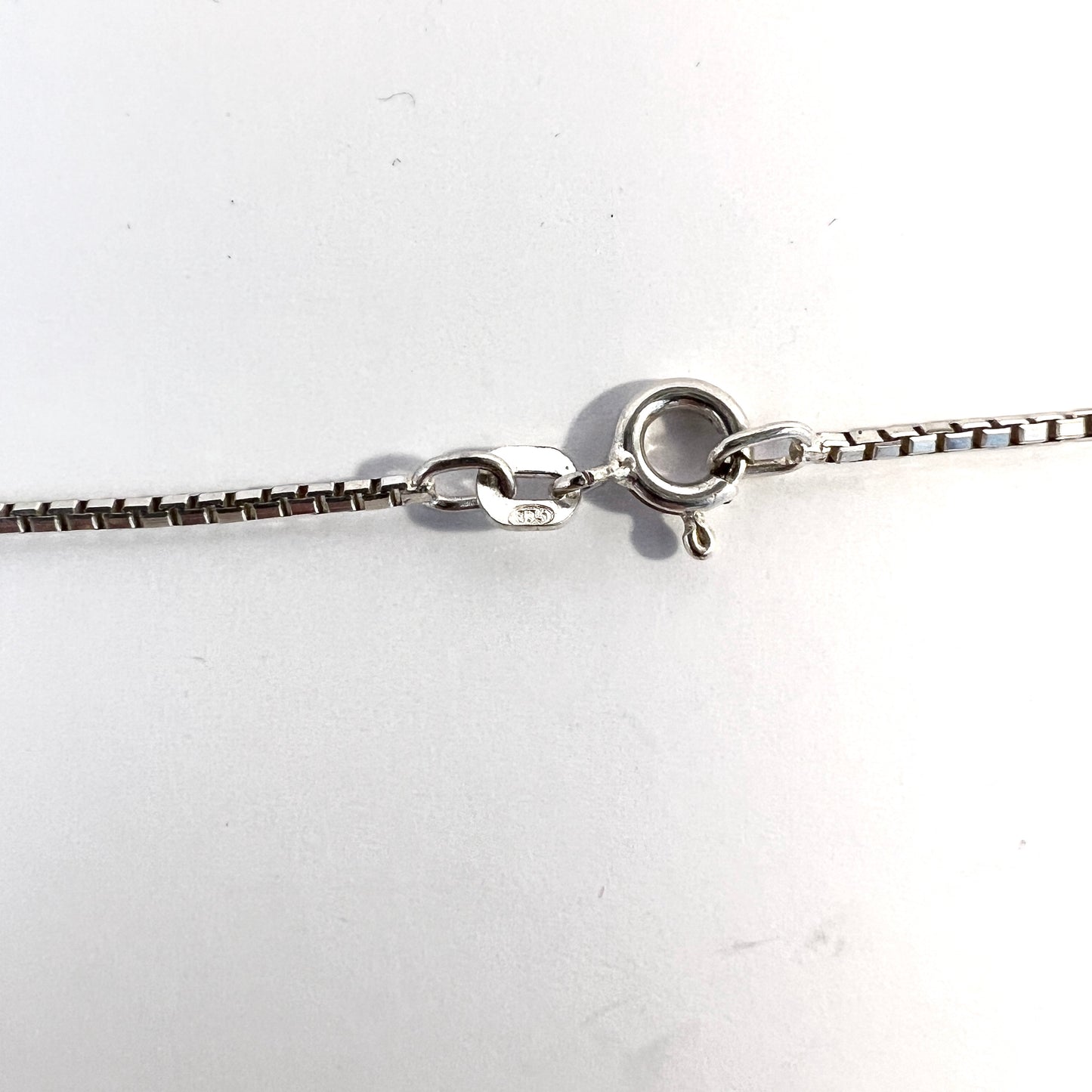 Bengt Hallberg, Sweden 1971 Sterling Silver Pendant Long Box Chain