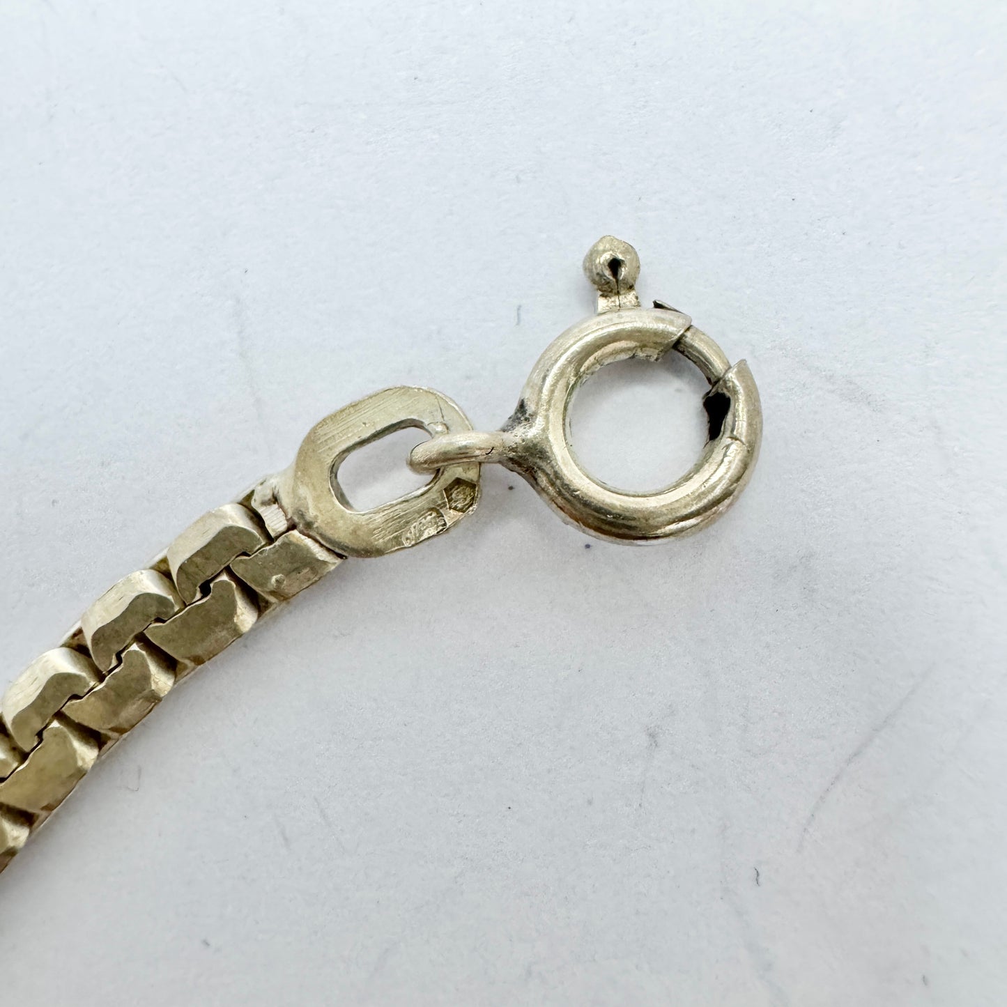 Arezzo, Italy. Vintage Solid Silver Chain Necklace.