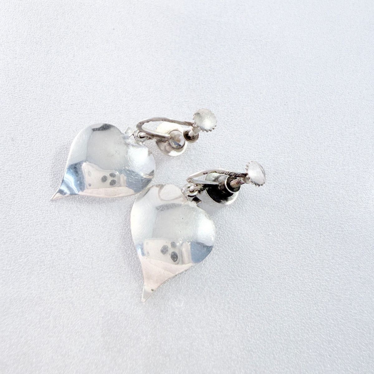 Elsbri, Sweden 1954. Vintage Sterling Silver Chalcedony Earrings.