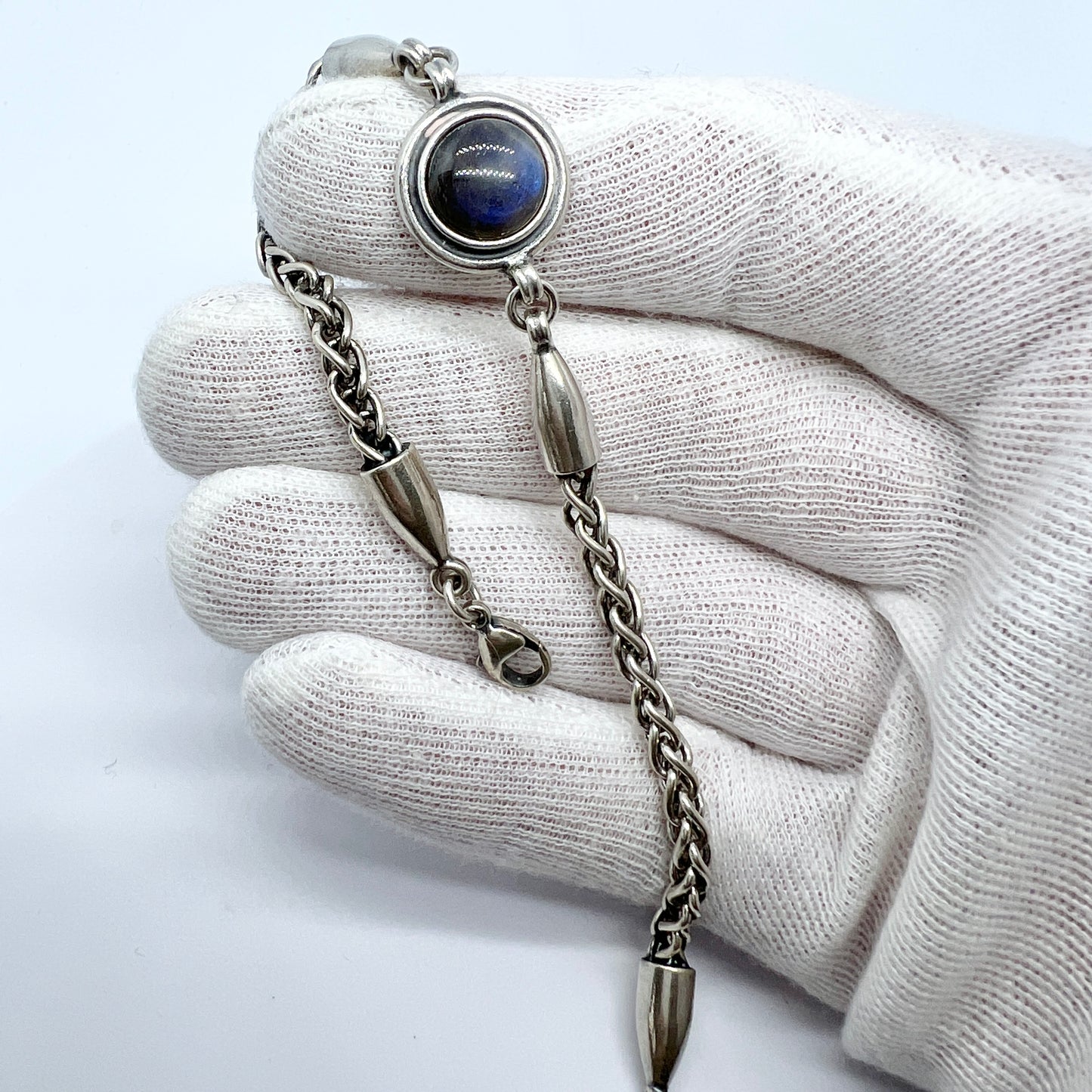 Kalevala Koru, Finland 2004. Sterling Silver Spectrolite Bracelet.