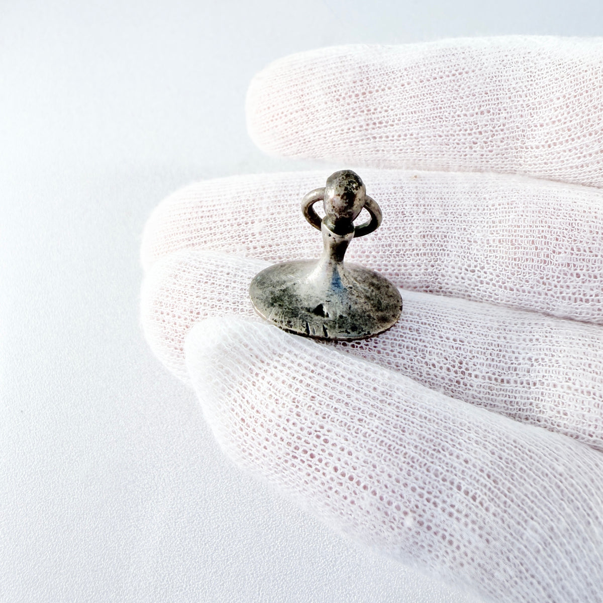 Antique Silver Wax Seal Stamp Pendant. Prob. Ottoman Empire 1800s.