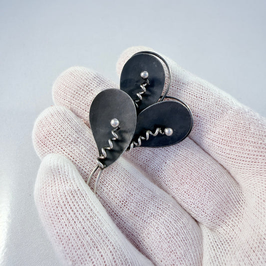 K&L-Kordes Lichtenfels, Germany ca 1960. Vintage Solid Silver Brooch.