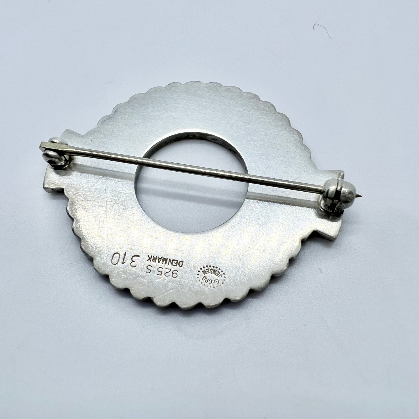 Georg Jensen, Denmark. Vintaage Sterling Silver Brooch. Design 310 by Jørgen Jensen