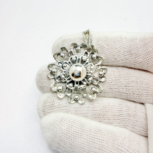 Valo-Koru, Finland 1970s. Vintage Sterling Silver Pendant.
