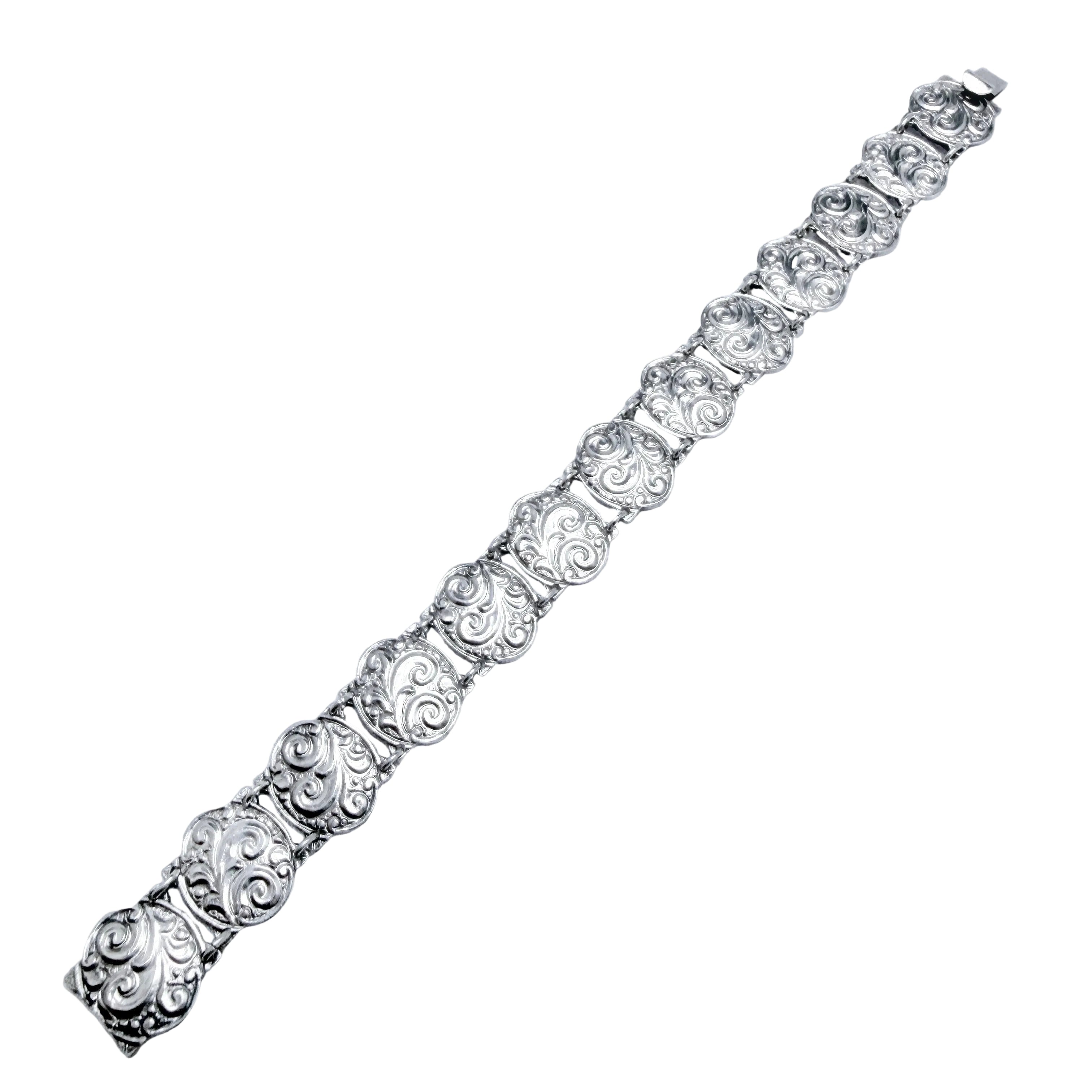 Johannes Bronee, Denmark c 1950s. Vintage Solid SIlver Bracelet
