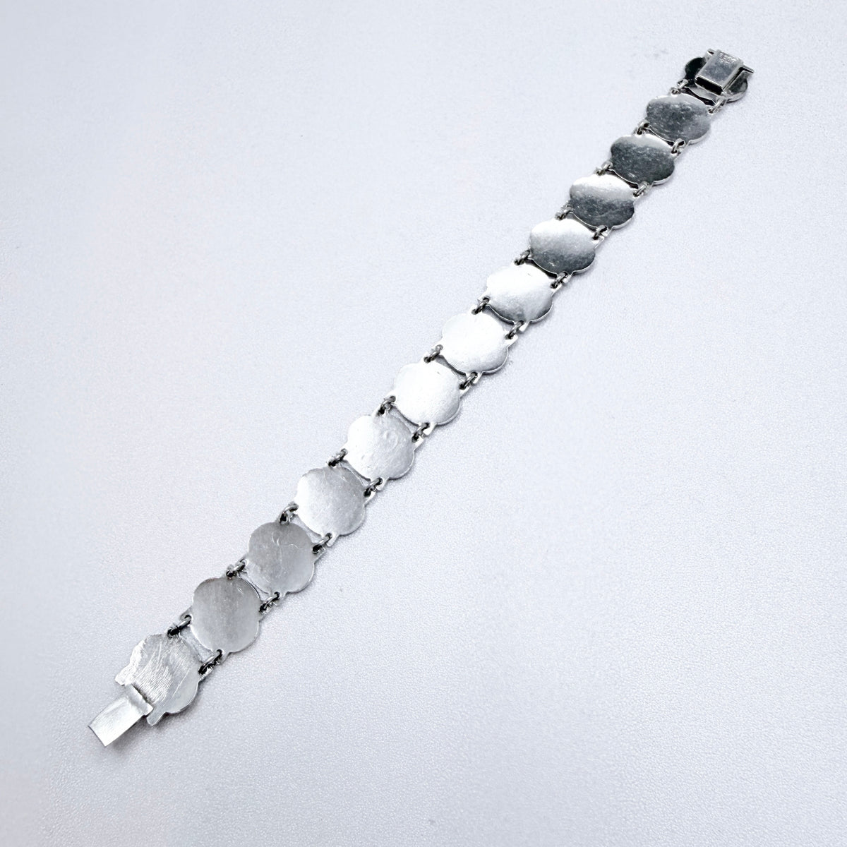 Johannes Bronee, Denmark c 1950s. Vintage Solid SIlver Bracelet.