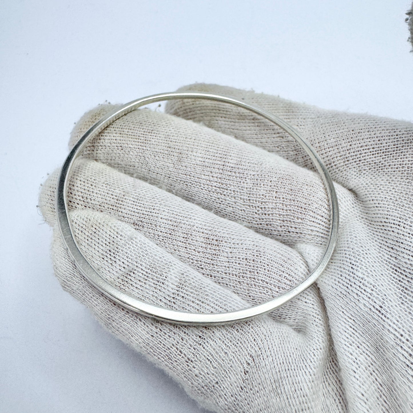 Bengt Liljedahl, Sweden year 1960. Vintage Sterling Silver Bangle Bracelet. Signed.