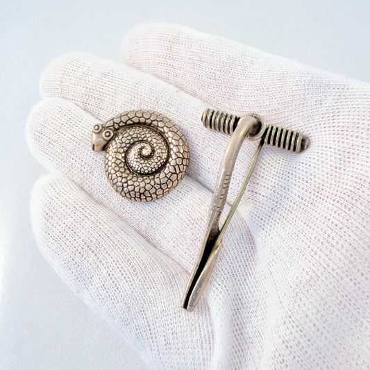Kalevala Koru, Finland. Vintage Bronze Brooch + Brooch Pendant.