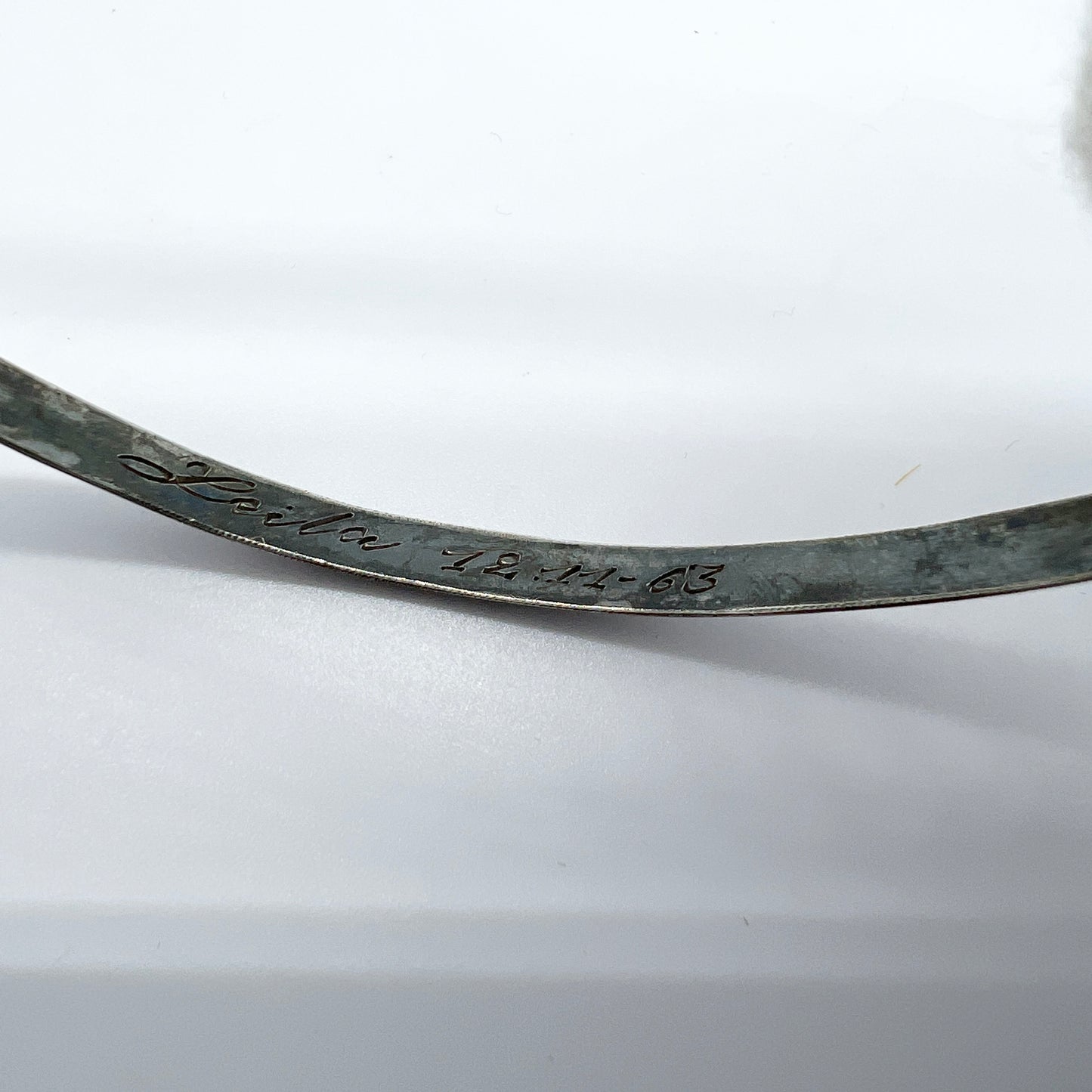 Ethel Düne, Finland 1963 Vintage Solid Silver Bangle Bracelet.