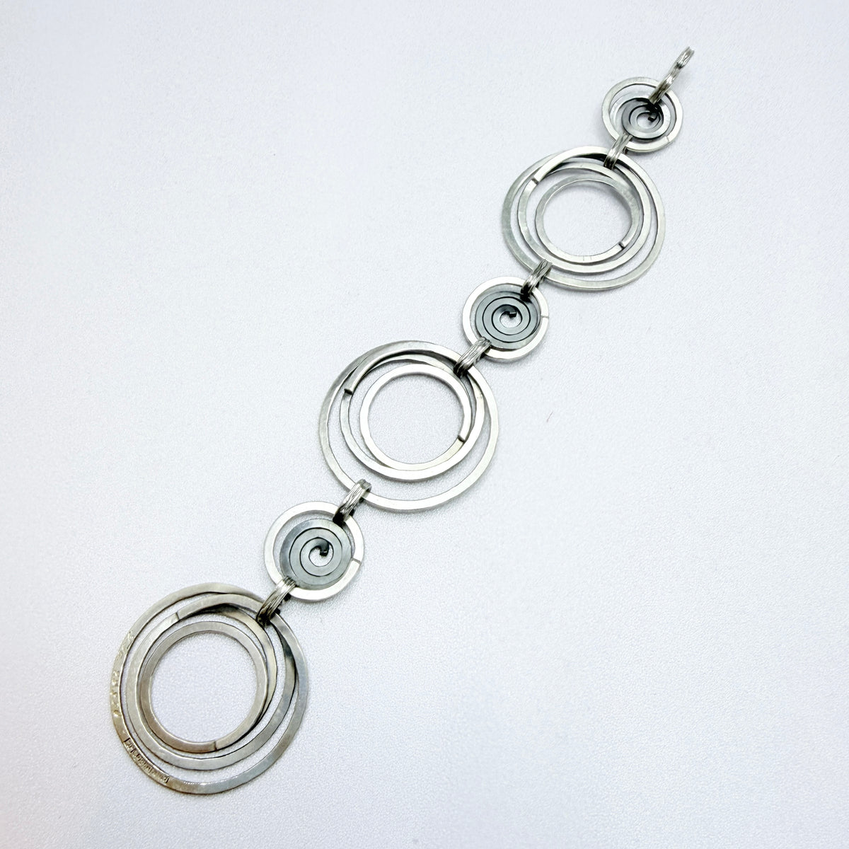 Elis Kauppi, Kupittaan Kulta Finland 1969. Vintage Solid Silver Bracelet.