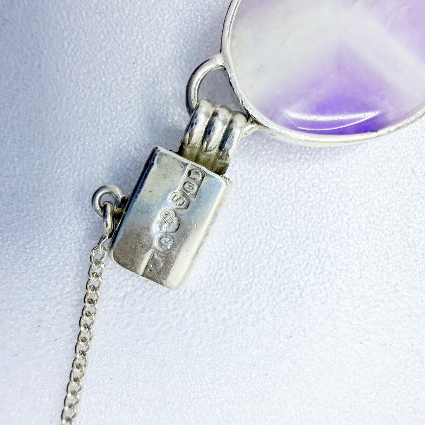 Victor Janson, Sweden 1964. Vintage Solid SIiver Amethyst bracelet.