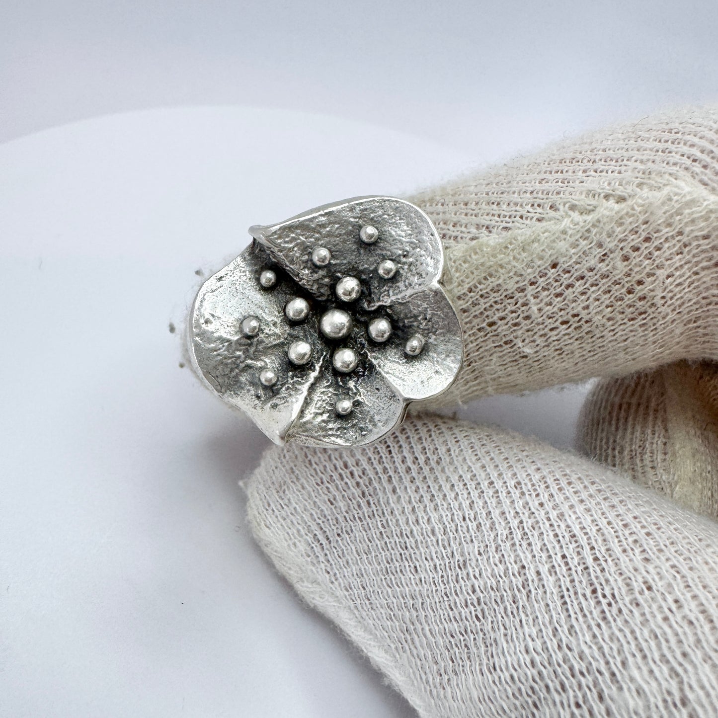 Salovaara, Finland 1971. Vintage Solid Silver Ring.