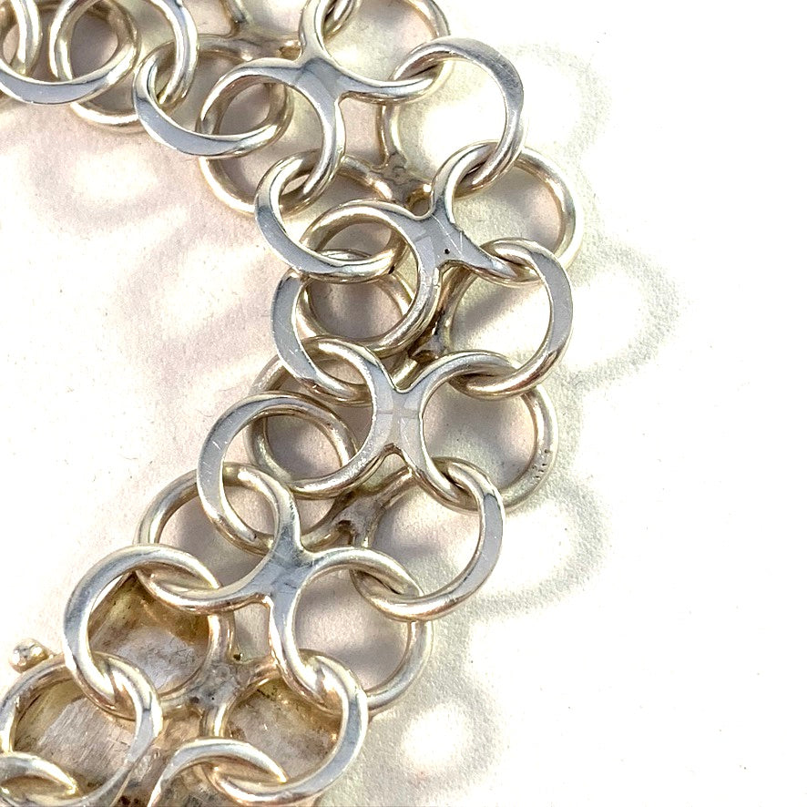 Kaplan, Sweden 1965 Vintage Sterling Silver Unisex Bracelet.