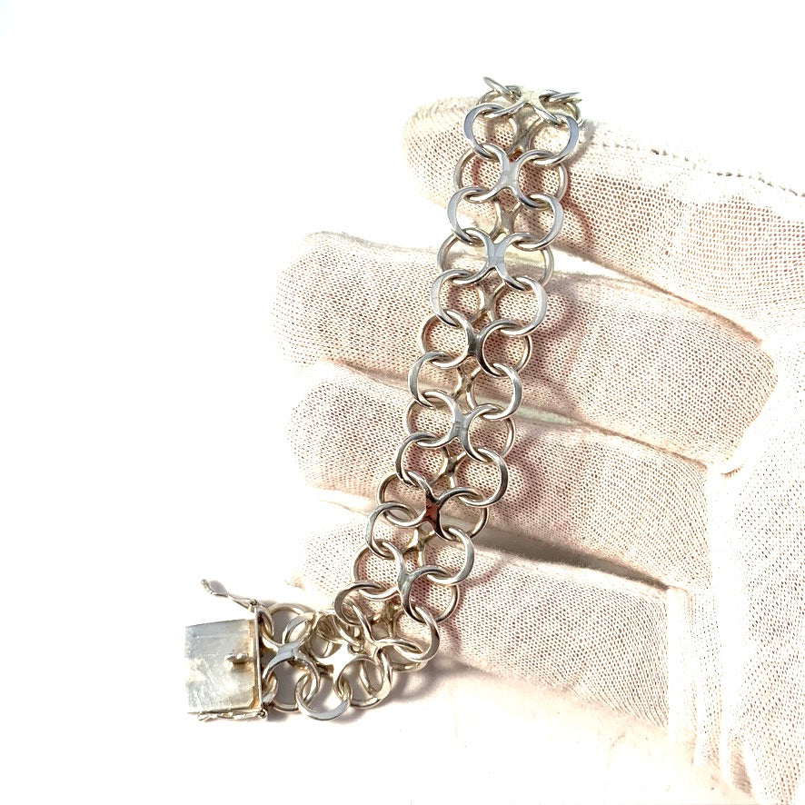Kaplan, Sweden 1965 Vintage Sterling Silver Unisex Bracelet.