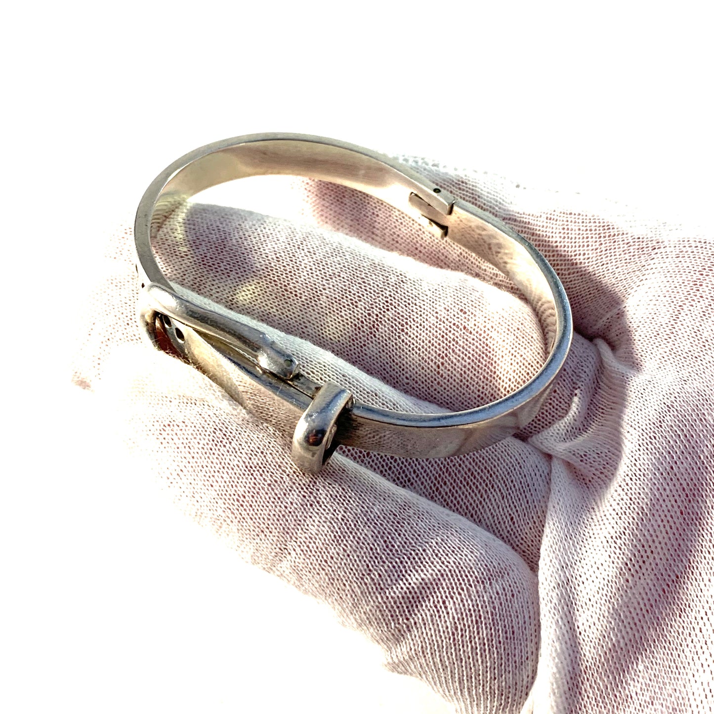 Pär Norling, Exign, Sweden Vintage Sterling Silver Belt Buckle Bracelet